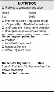 Form 3300 New Nutrition Screen